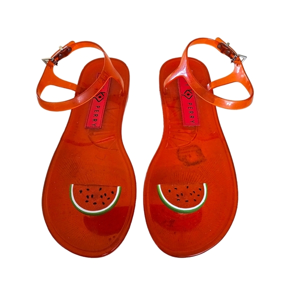 Katy Perry Collection The Geli Watermelon Sandals Size 8 Red - Picture 11 of 11